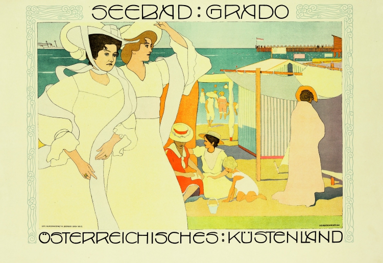 Josef Maria Auchentaller, Poster "Seebad Grado" (Seaside Resort Grado), 1906 © Leopold Museum, Vienna.