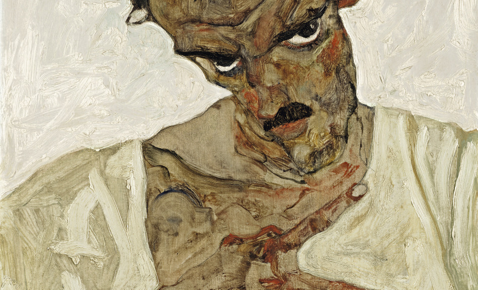 Egon Schiele, Selbstbildnis mit gesenktem Kopf, 1912 © Leopold Museum, Wien, Inv. 462