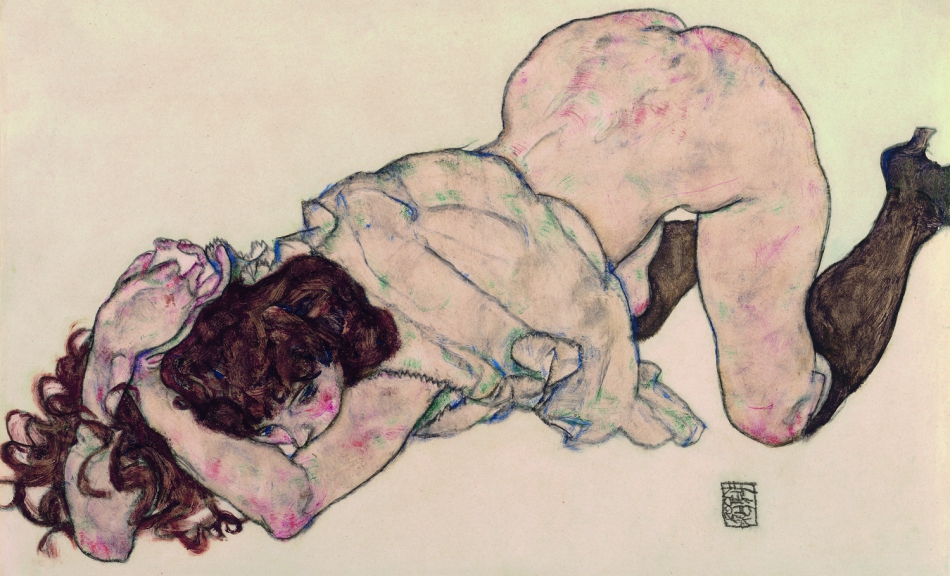 EGON SCHIELE | Kneeling Girl, Resting on Both Elbows | 1917 © Leopold Museum, Vienna | Photo: Leopold Museum, Vienna/Manfred Thumberger