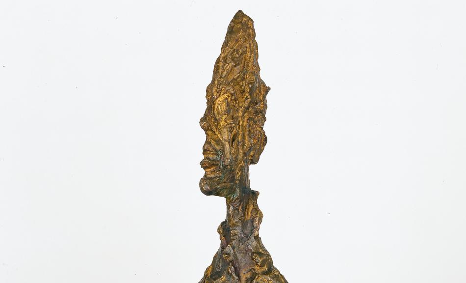 Alberto Giacometti 1901–1966 Bust of Diego, 1955 © mumok – Museum moderner Kunst Stiftung Ludwig Wien,  acquired in 1962 Photo: mumok – Museum moderner Kunst Stiftung Ludwig Wien © Alberto Giacometti Estate/ADAGP/Bildrecht, Wien 2021