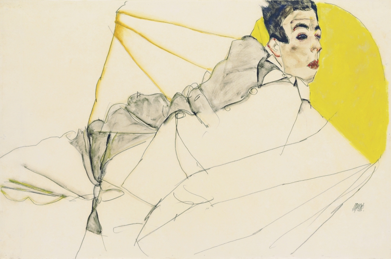 Egon Schiele, Liegender Knabe (Erich Lederer), 1913 ©Leopold Museum, Wien, Inv.Nr. 1408