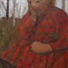 Paula Modersohn-Becker, Sitzendes Mädchen, den Kopf auf die rechte Hand gestützt, um 1903 © Paula Modersohn-Becker-Stiftung, Bremen, Leihgabe aus Privatbesitz
