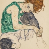 Egon Schiele, Sitzende Frau mit hochgezogenem Knie, 1917 © Národní Galerie, Prag, Foto: National Gallery Prague 2024