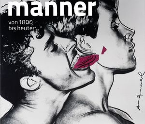 Katalogcover zur Ausstellung nackte männer des Leopold Museum mit Motiv von Andy Warhol (Querelle, um 1982, (c) The Andy Warhol … © Hirmer, The Andy Warhol Foundation /VBK, Wien 2012